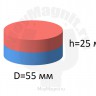 Неодимовый магнит диск 55х25 мм