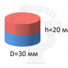 Неодимовый магнит диск 30х20 мм
