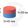 Неодимовый магнит диск 45х30 мм
